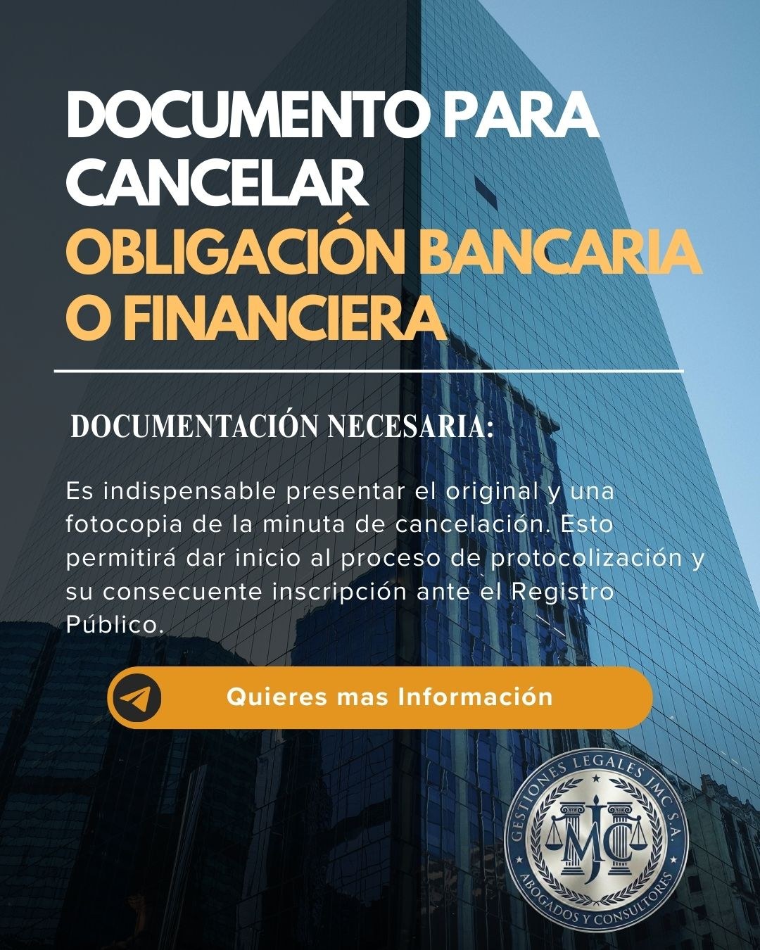 DOCUMENTO PARA CANCELAR OBLIGACIÓN BANCARIA O FINANCIERA