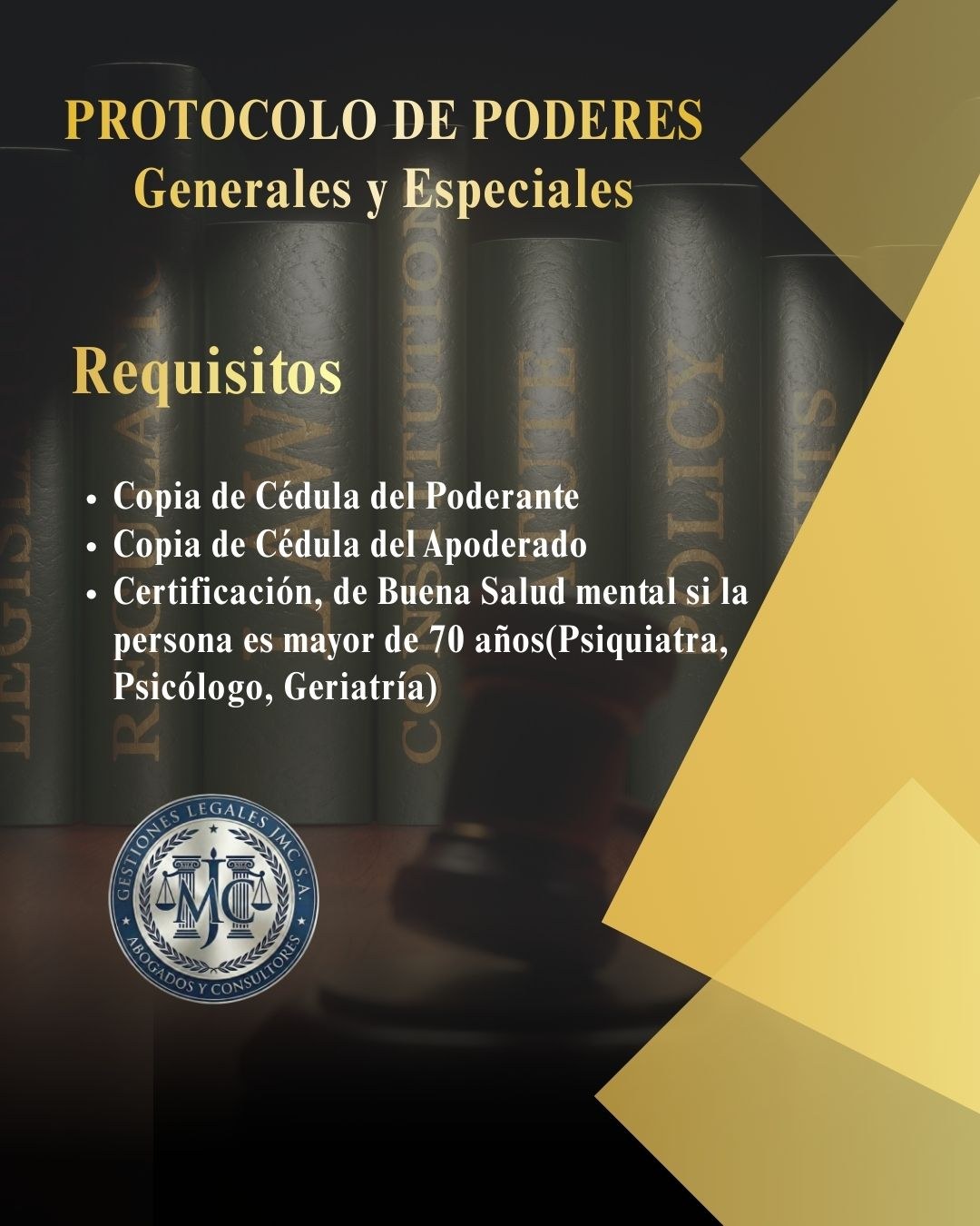 PROTOCOLO DE PODERES GENERALES Y ESPECIALES